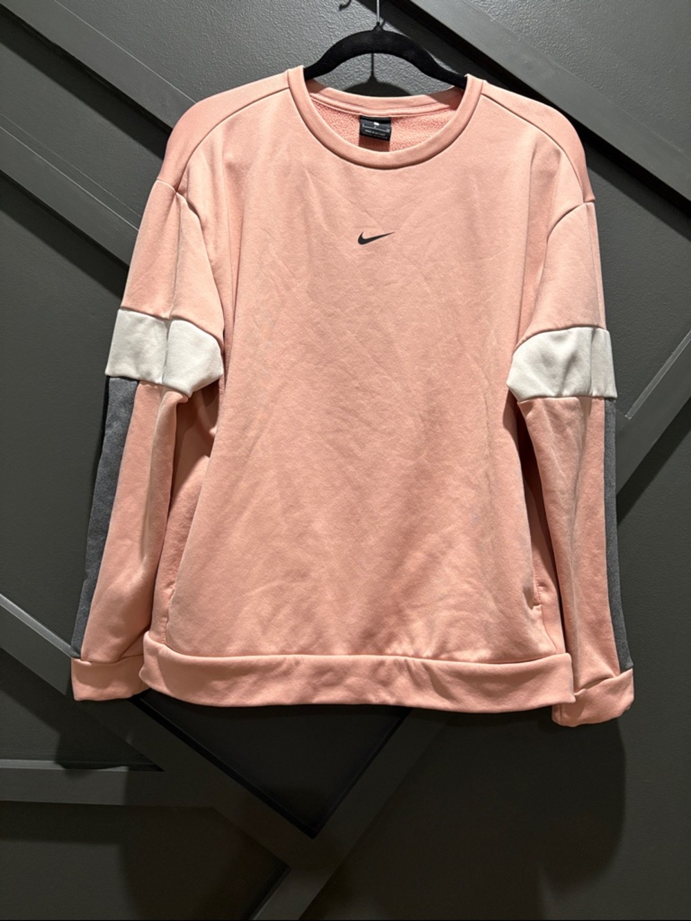 Nike Peach Crewneck Sweatshirt with White Swoosh